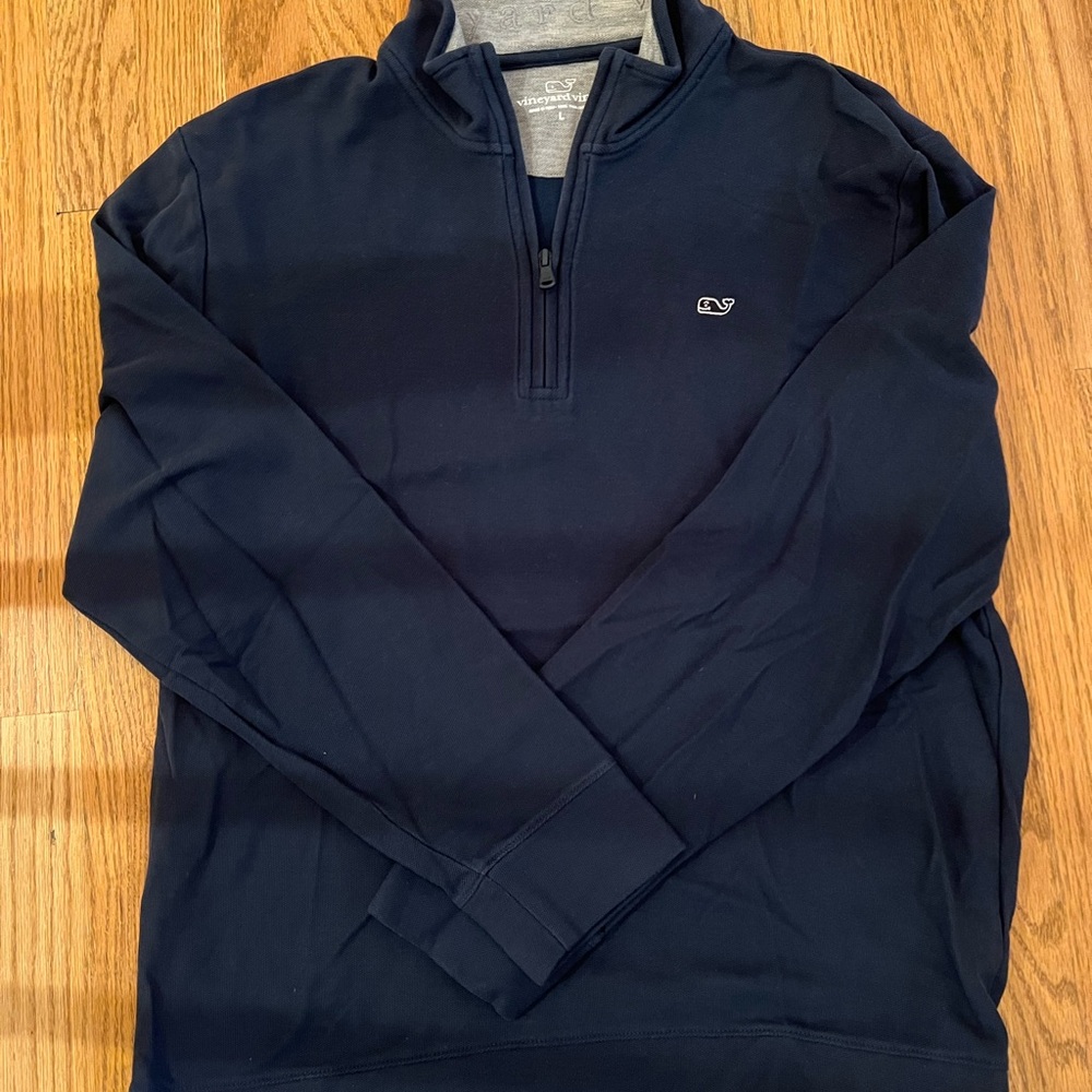 Vineyard Vines Men's Navy Zip-Up Sweater